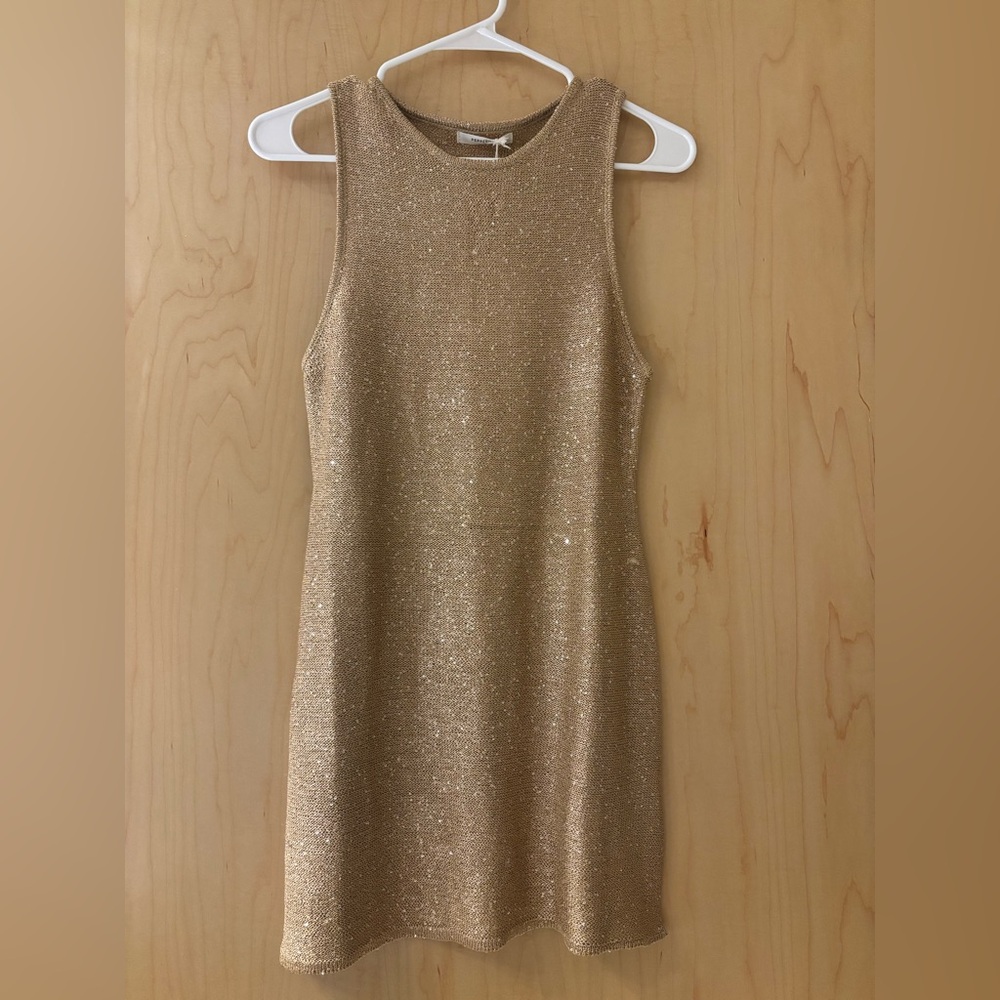 Peppermayo Gold Sparkle Dress